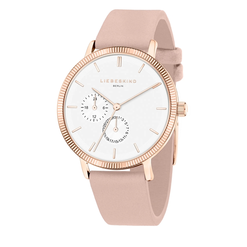 Liebeskind Berlin Multifunktionsuhr Echtleder Armbanduhr rosa(Image 5)