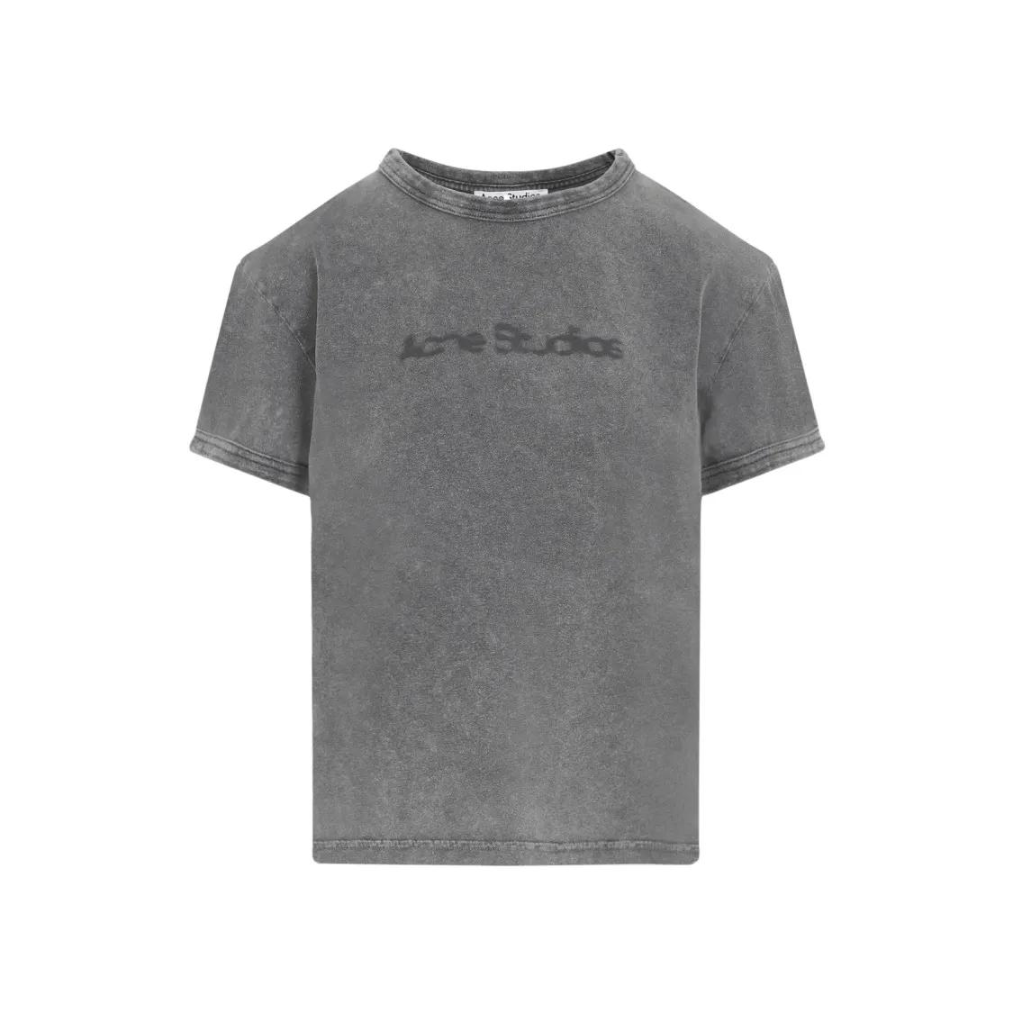 Acne Studios - Logoed Cotton T-Shirt - Größe S - grau