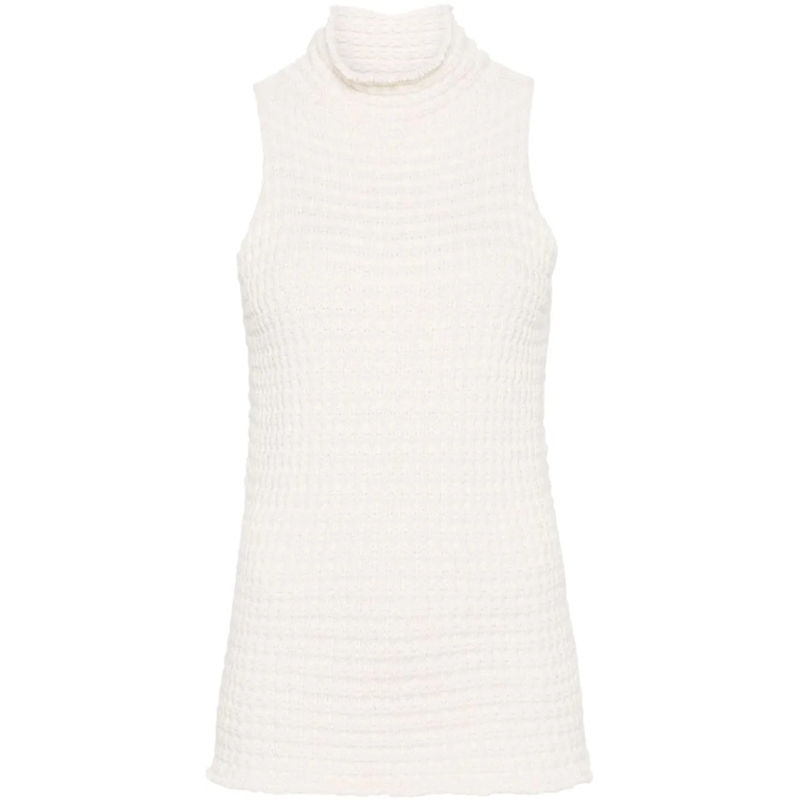 Jil Sander T-Shirt High Neck Top White weiß