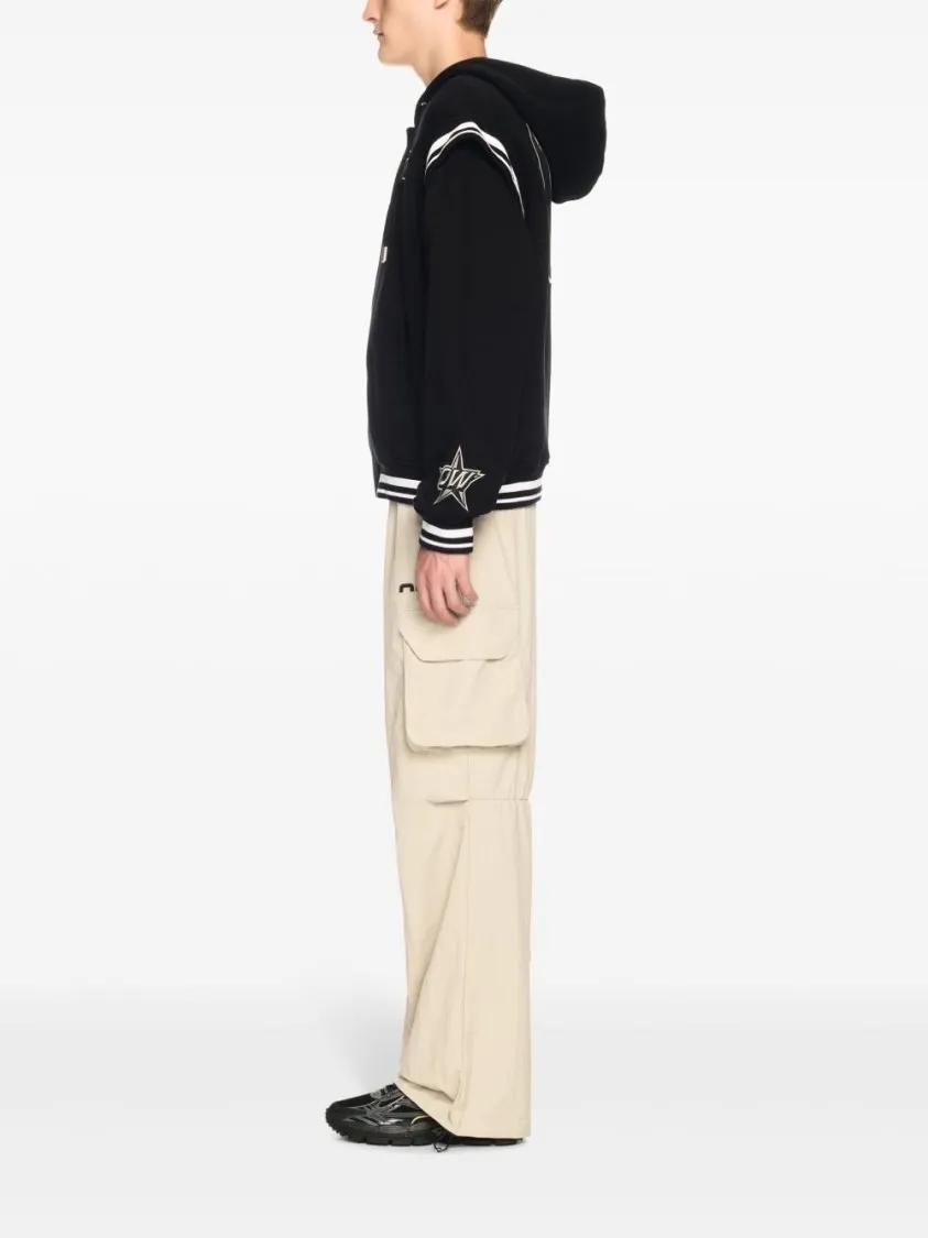 Off-White Black Varsity Sweatshirt With Press-Stud Fastening