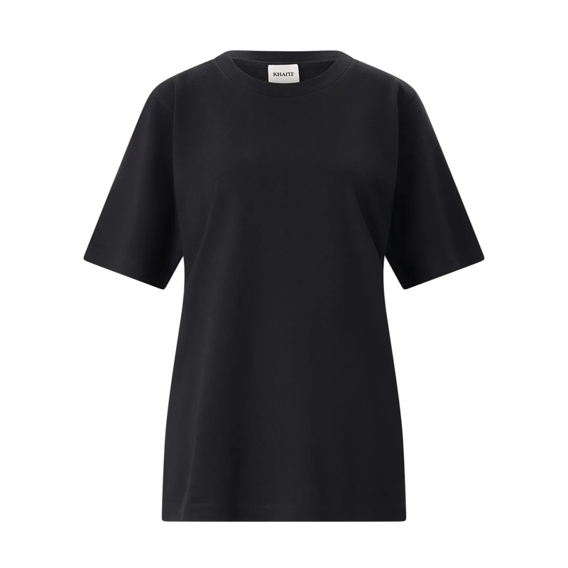 Khaite T-Shirt T-Shirt Allen aus Seide schwarz