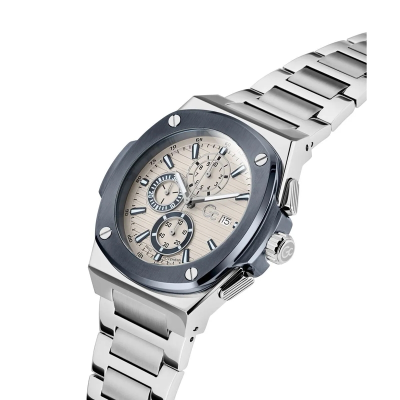 GC Quarzuhr Quarz-Analoguhr Gc Coussin Shape silber(Image 4)