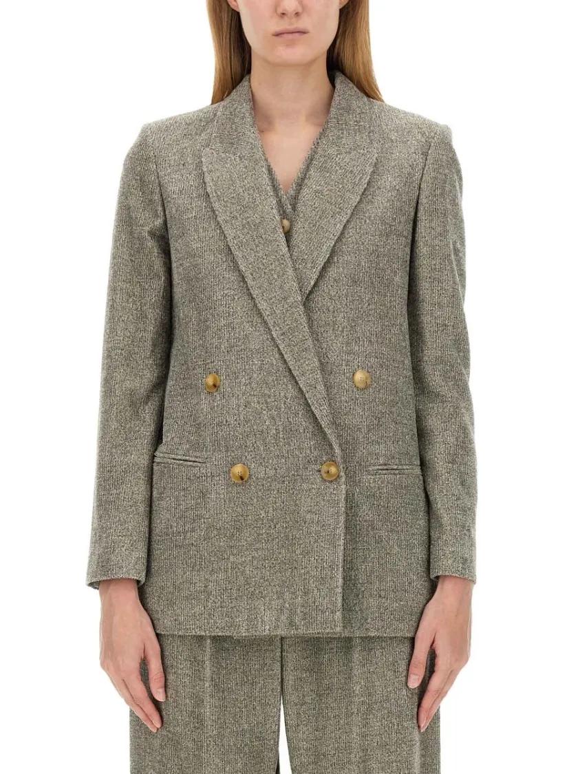 Thumbnail - Alysi - Double-Breasted Jacket - Größe 40 - grau
