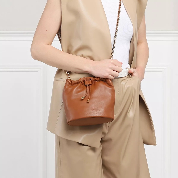 Lauren Ralph Lauren Emmy 19 Bucket Bag Medium Lauren Tan Bucket Bag