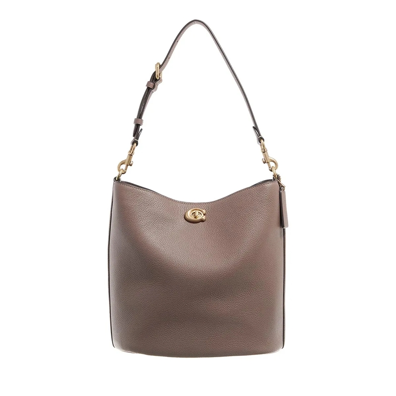 Coach Bucket Bag Polished Pebble Soft Willow Dark Stone