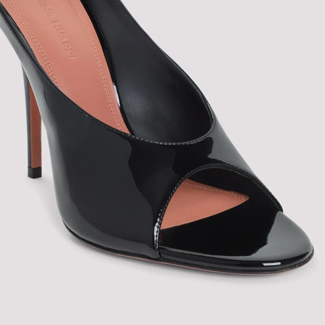 Thumbnail - Amina Muaddi Sandalen - Anok 105 Patent Slippers - Gr. 37,5 (EU) - in Schwarz - für Damen