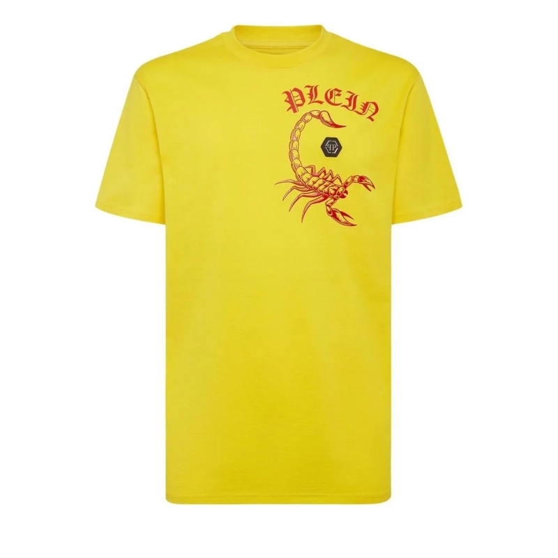Philipp Plein T-Shirt T-Shirt Scorpion gelb