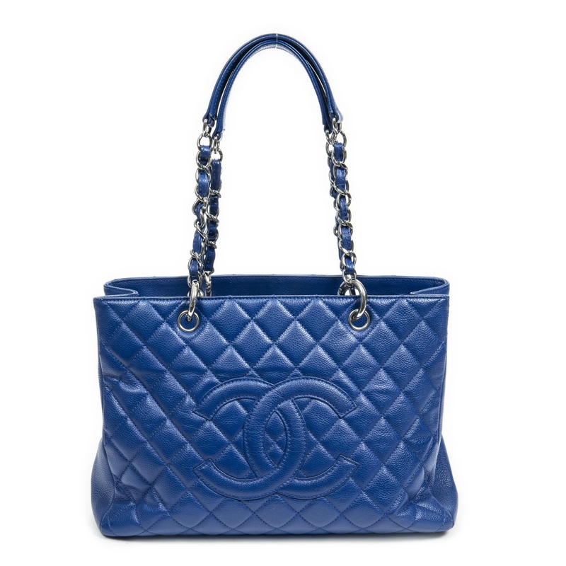 Chanel Crossbody Bag Grand Shopping Tote blau