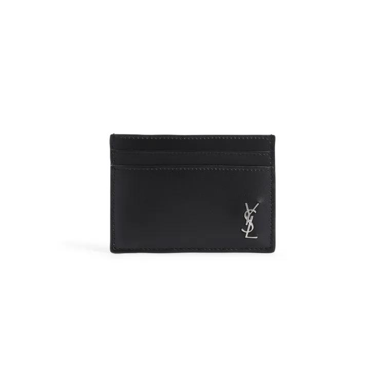 Saint Laurent Portemonnaies - Calf Leather Card Holder - Gr. unisize - in Schwarz - für Damen