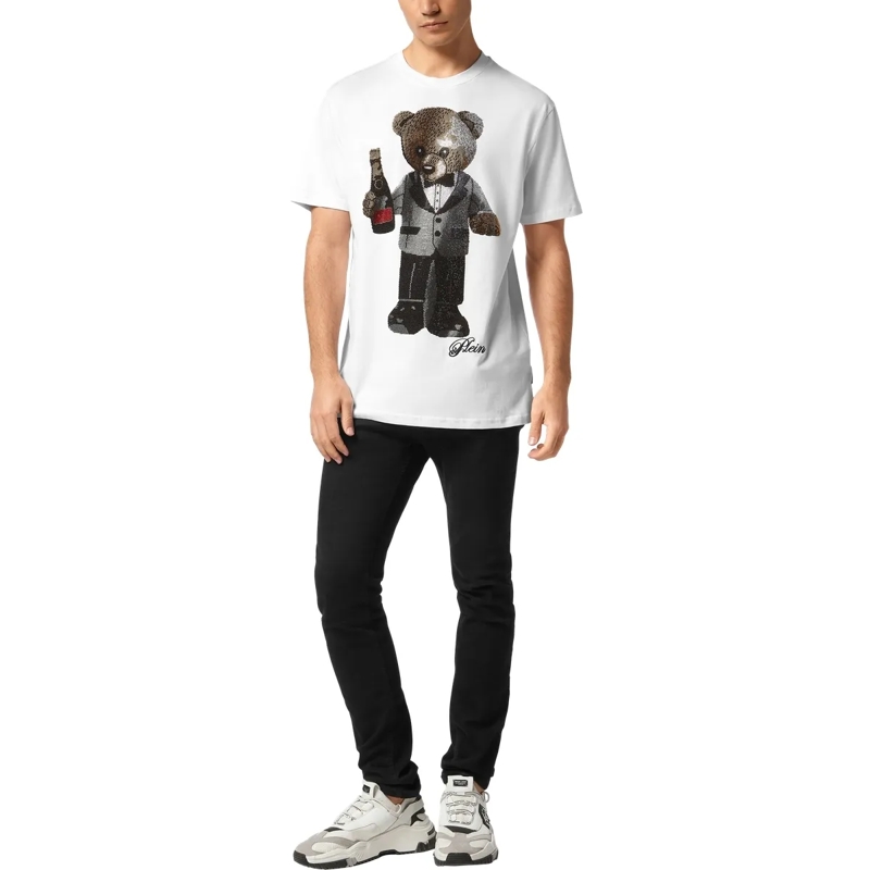 Philipp Plein T-Shirt T-Shirt Rundhalsausschnitt Ss Teddy weiss(Image 4)