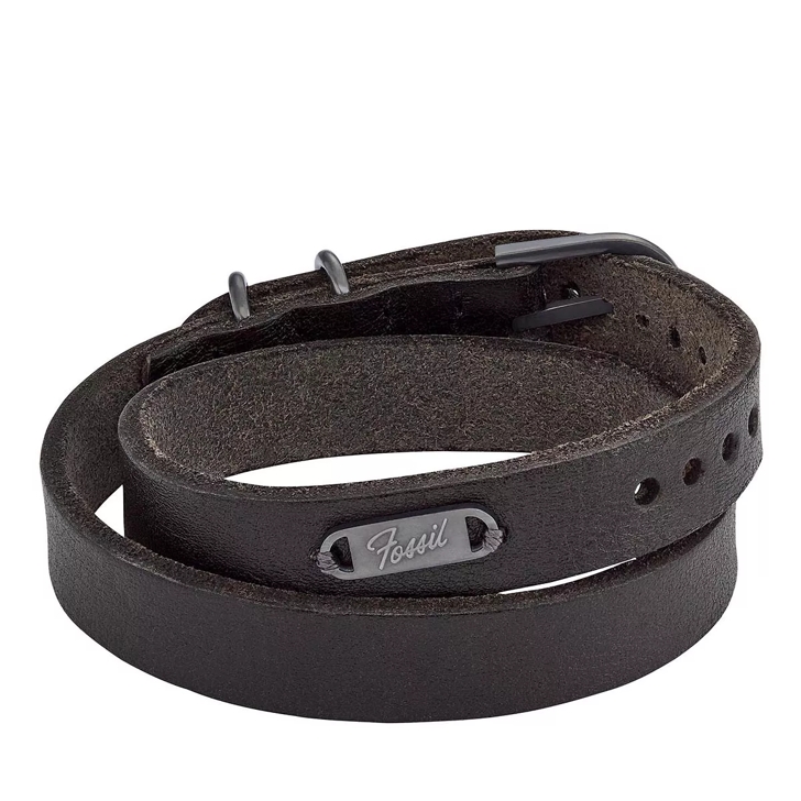 Fossil leather bracelet hot sale