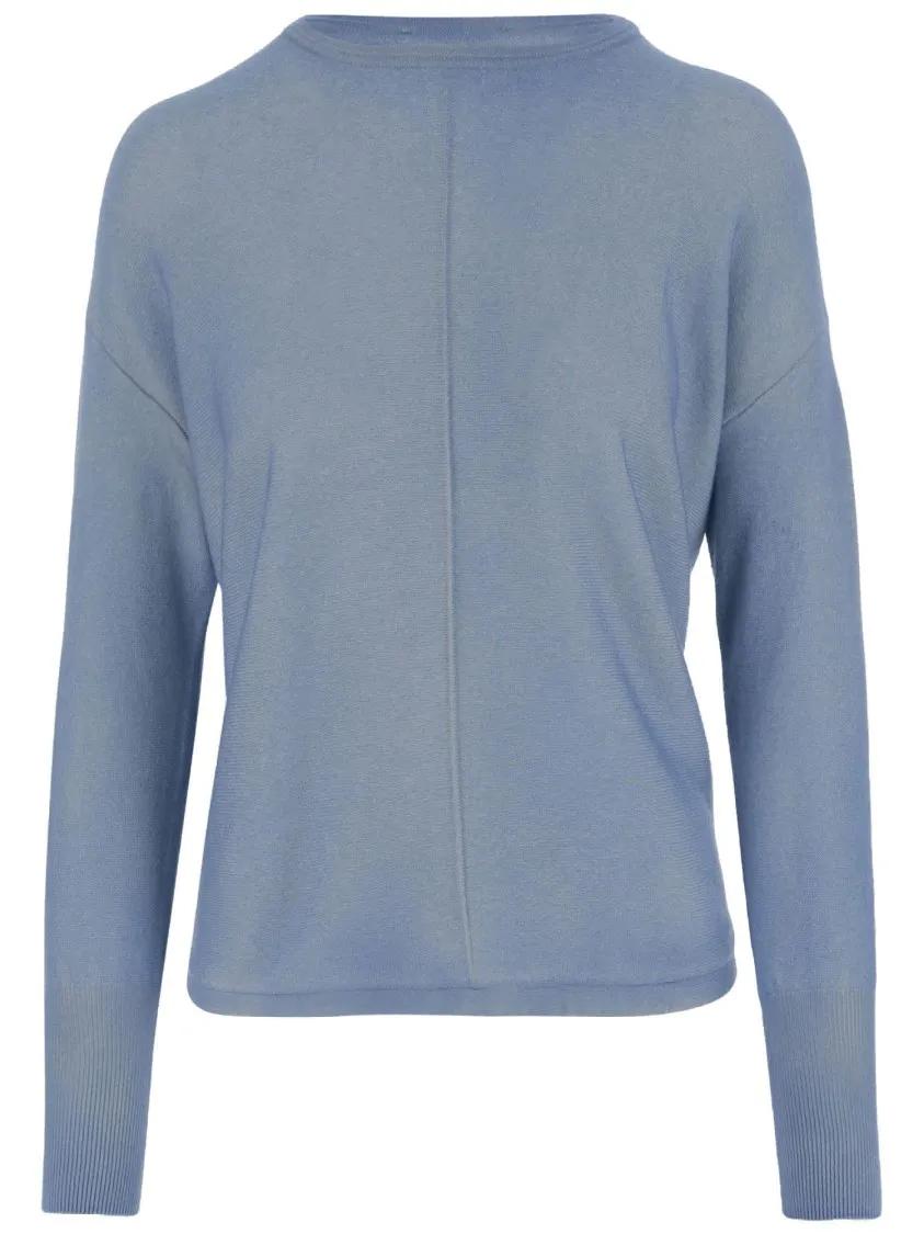Thumbnail - OLIVER LATTUGHI - Light Blue Cashmere Sweater With Crew Neck - Größe M - blue