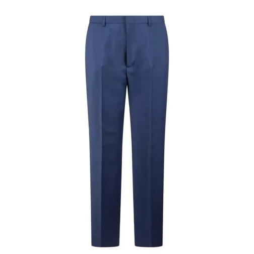 Gucci Wool Mohair Trousers Blue 