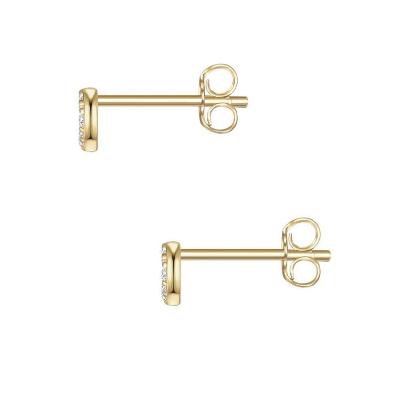 Glanzstücke München Ohrstecker Sterling Silber Ohrstecker Herz gold(Image 3)