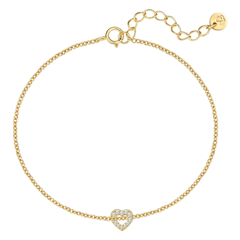 Glanzstücke München Armband Sterling Silber Armband Herz gold