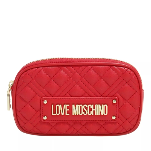 Love Moschino Portaf Quilted Pu  Rosso Portemonnee