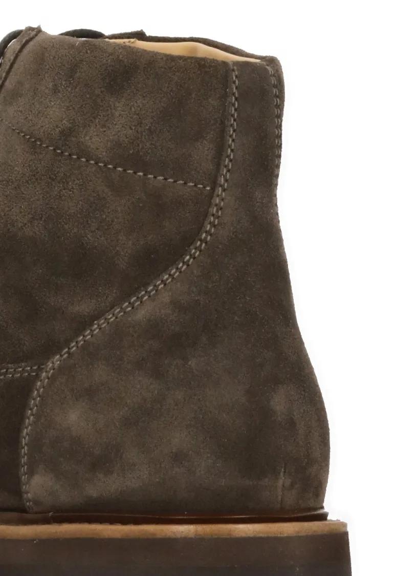 Thumbnail - Brunello Cucinelli Stiefel - Brown Suede Leather Boots - Gr. 42,5 (EU) - in Braun - für Damen