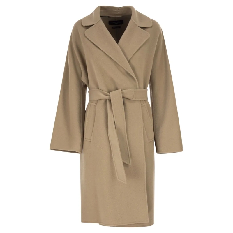 Max Mara Overgangsmantel Wkdcivada - Double Wool Blend Dressing Gown Coat Neutrals
