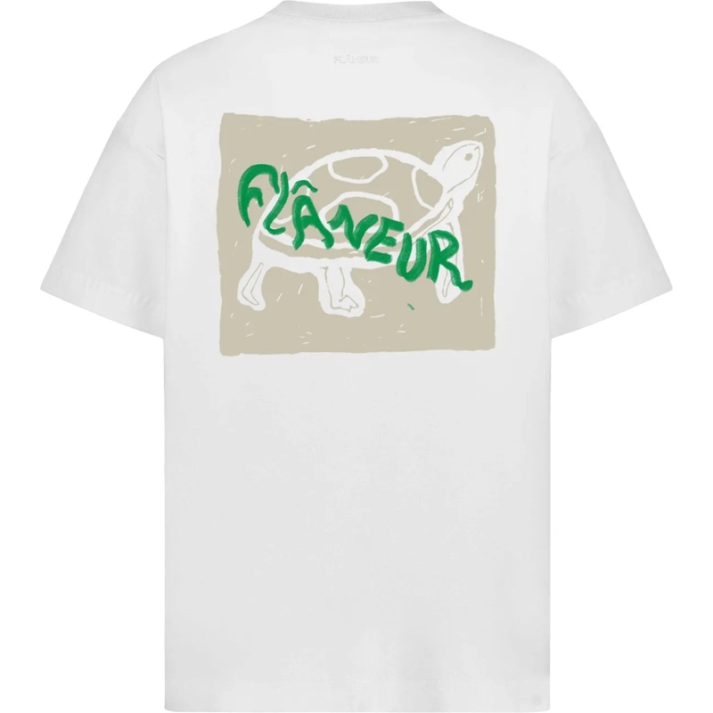 Flâneur T-shirt Chalk Turtle T-Shirt | White weiß