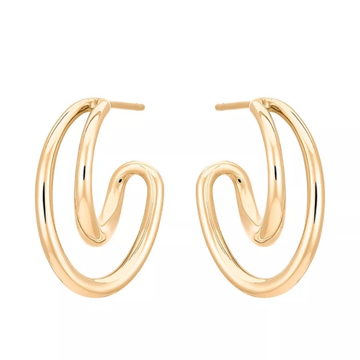 Charlotte Chesnais Mini Initial Hoop Earrings Yellow Gold Ring