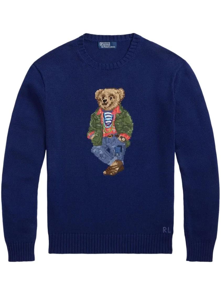 Thumbnail - Polo Ralph Lauren - Crew Neck Cotton Sweater - Größe XL - schwarz