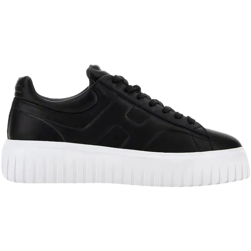 Hogan Low-Top-Sneaker H-Stripes Allacciato Sneakers - Leather - Black Black