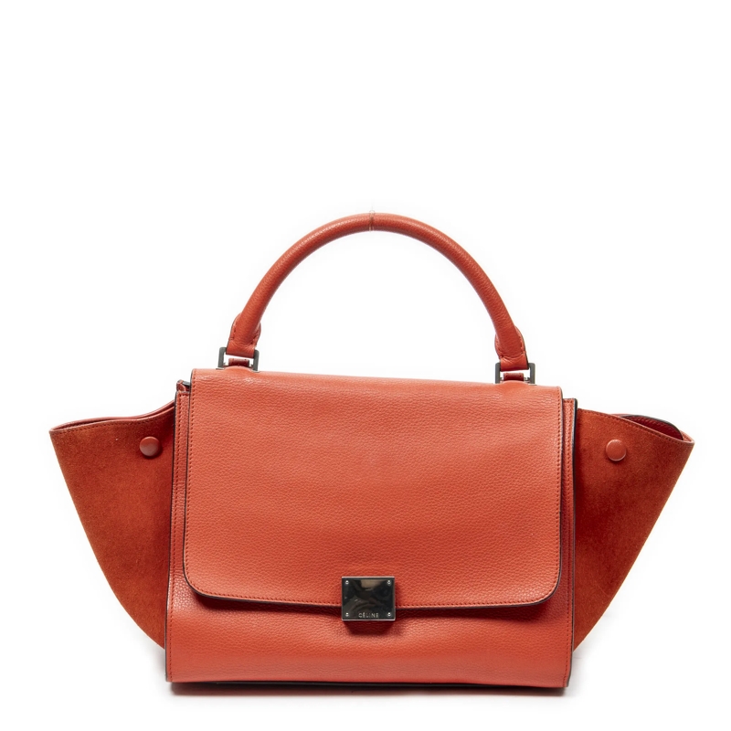 Celine Crossbody Bag Small Trapeze rot