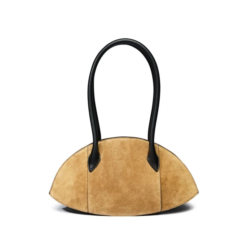 Nina Ricci Crossbodytas Elongated Oval Brown Bag With Structured Silhouett Brown