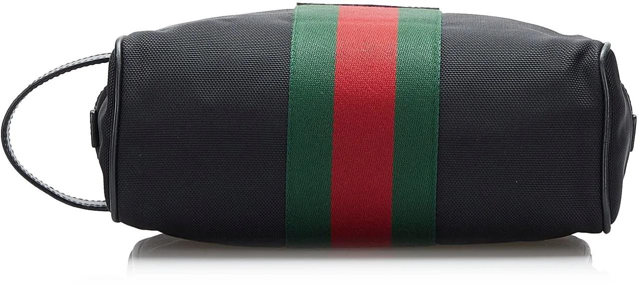 Gucci Clutches 2000-2015 Techno Web Canvas Clutch in zwart