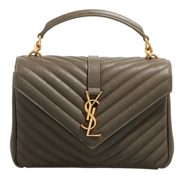 Saint Laurent Ysl College Medium Light Musk Crossbody Bag