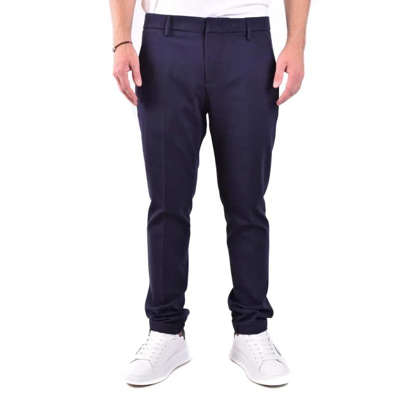 Dondup Pantalon de costume Blue Viscose Blend Trousers Blue