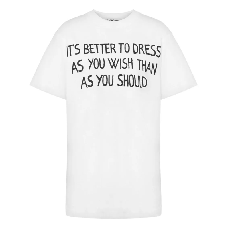 Moschino T-Shirt Relaxed Fit Crew Neck Top White
