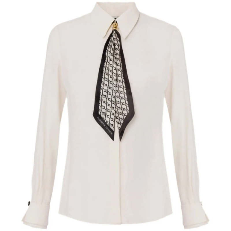 Elisabetta Franchi Chemisier Shirts Latte braun