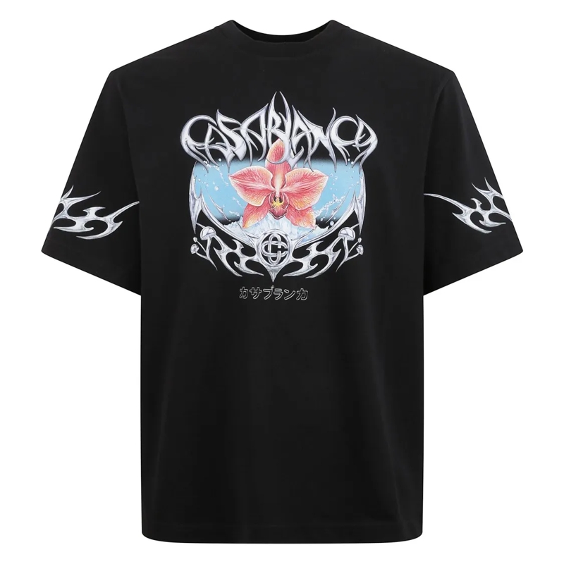 Casablanca T-Shirt Crewneck Logo T-Shirt Black