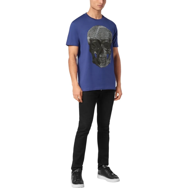 Philipp Plein T-Shirt T-Shirt Skull dunkel-blau(Image 4)