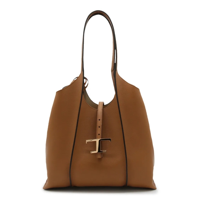 Tod's Fourre-tout Structured Tote Bag Brown