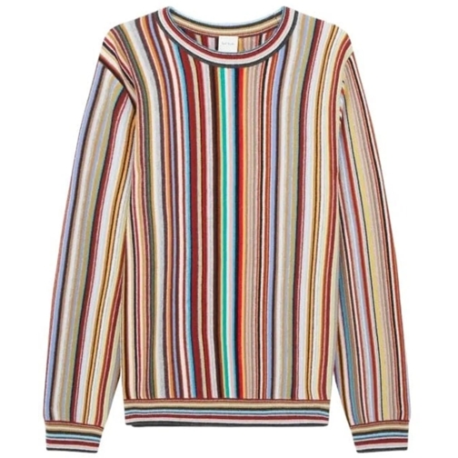 Paul Smith Sweatshirts Pull bayad�re verticale col rond cachemire M1R 904 mehrfarbig