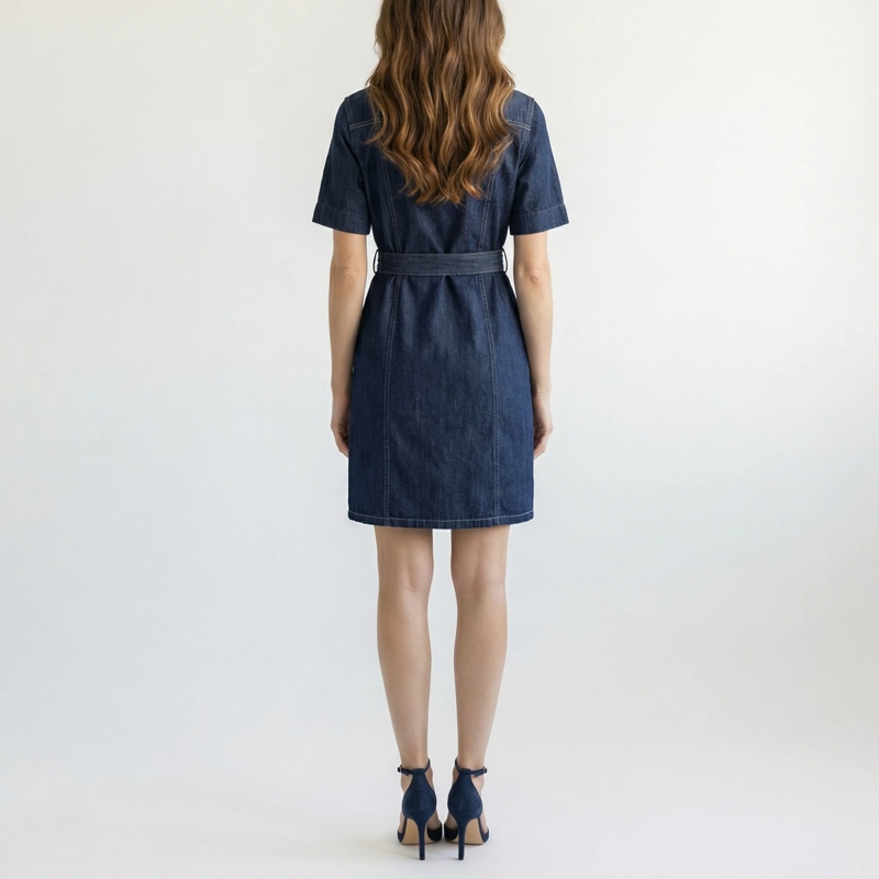 Marc Aurel Midikleid Jeanskleid blau(Image 4)