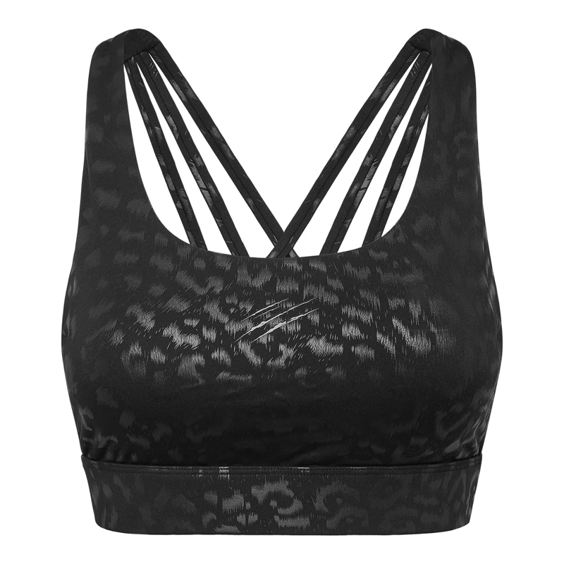 Plein Sport Top Sport Bh Leopard schwarz