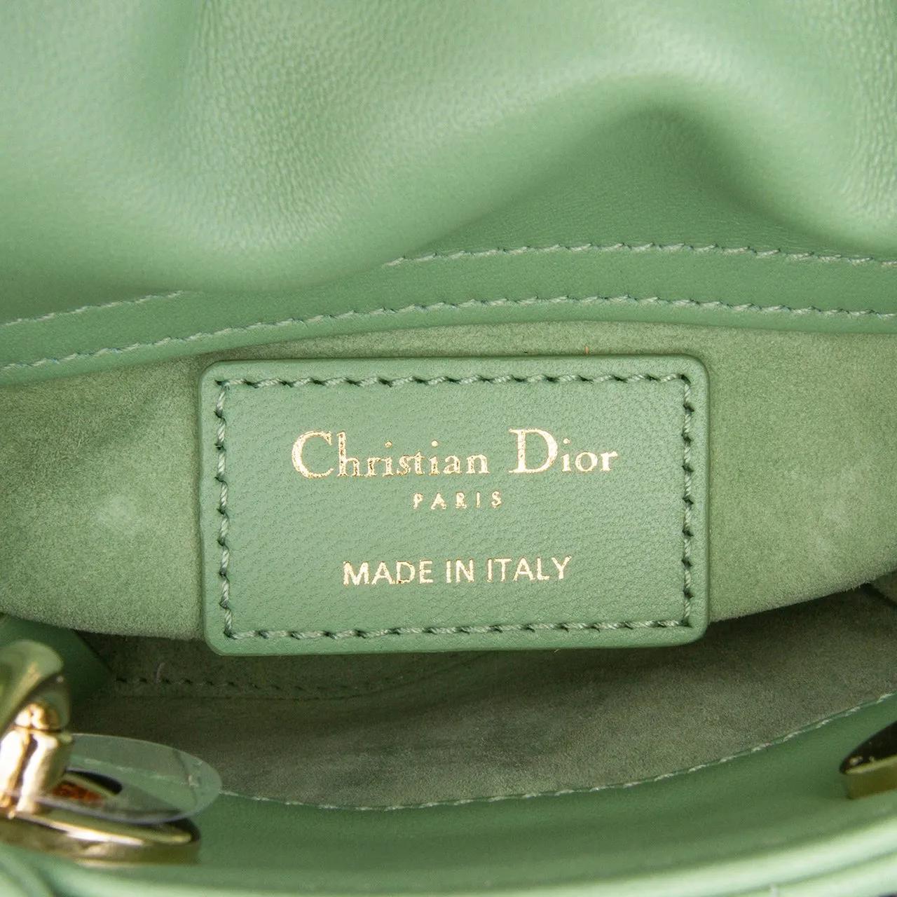 Thumbnail - Christian Dior Hobo Bags - Micro Lambskin Cannage Lady Dior - Gr. unisize - in Grün - für Damen