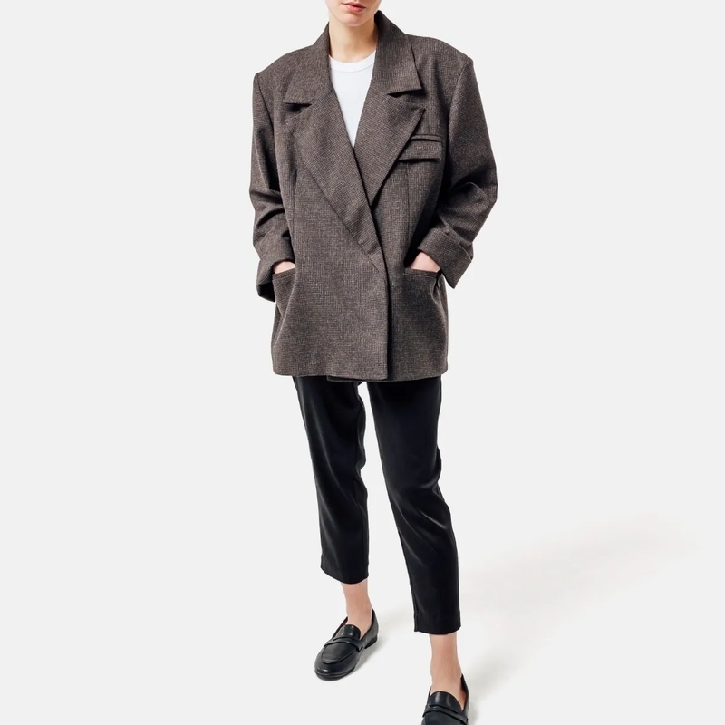 Helene Galwas Blazer Oversize Blazer aus Wolle JESSICA- Oversize Blaz naturbraun(Image 2)
