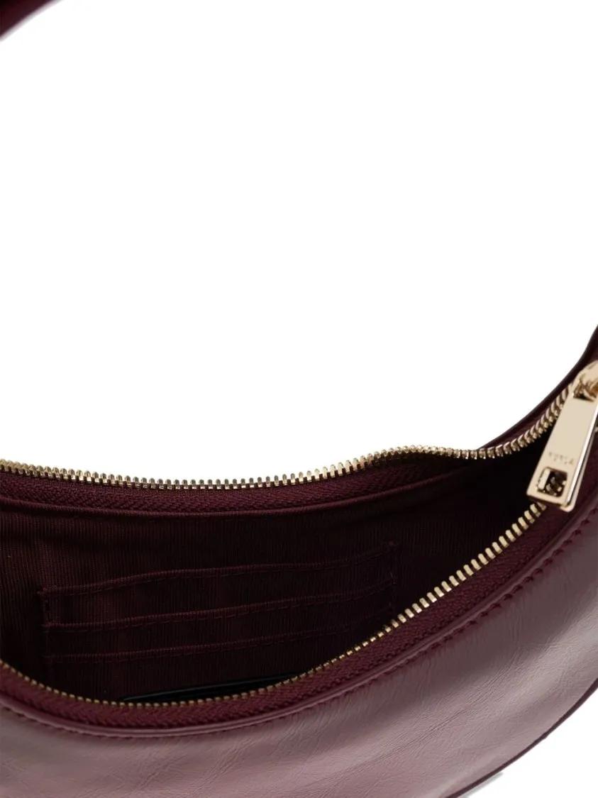 Thumbnail - Furla Hobo Bags - Crescent-Shaped Handbag With Finish And Metallic L - Gr. unisize - in Schwarz - für Damen