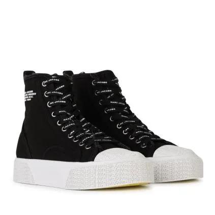 Marc Jacobs Low-Top Sneaker - %27The High Top%27 Black Tela Sneakers - Gr. 36 (EU) - in Schwarz - für Damen