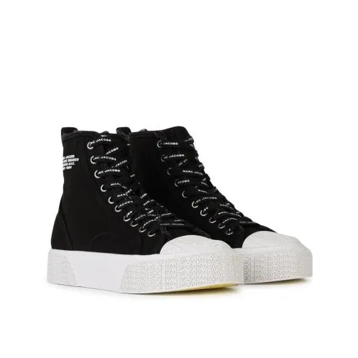 Marc Jacobs 'The High Top' Black Tela Sneakers Black lage-top sneaker