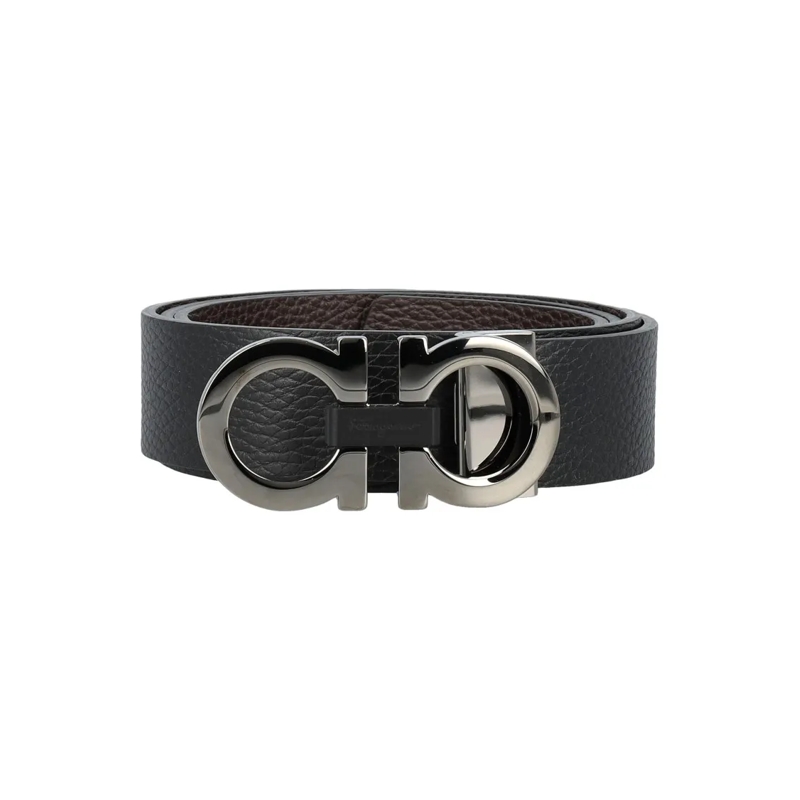 Salvatore Ferragamo Gürtel Reversible And Adjustable Gancini Belt Black
