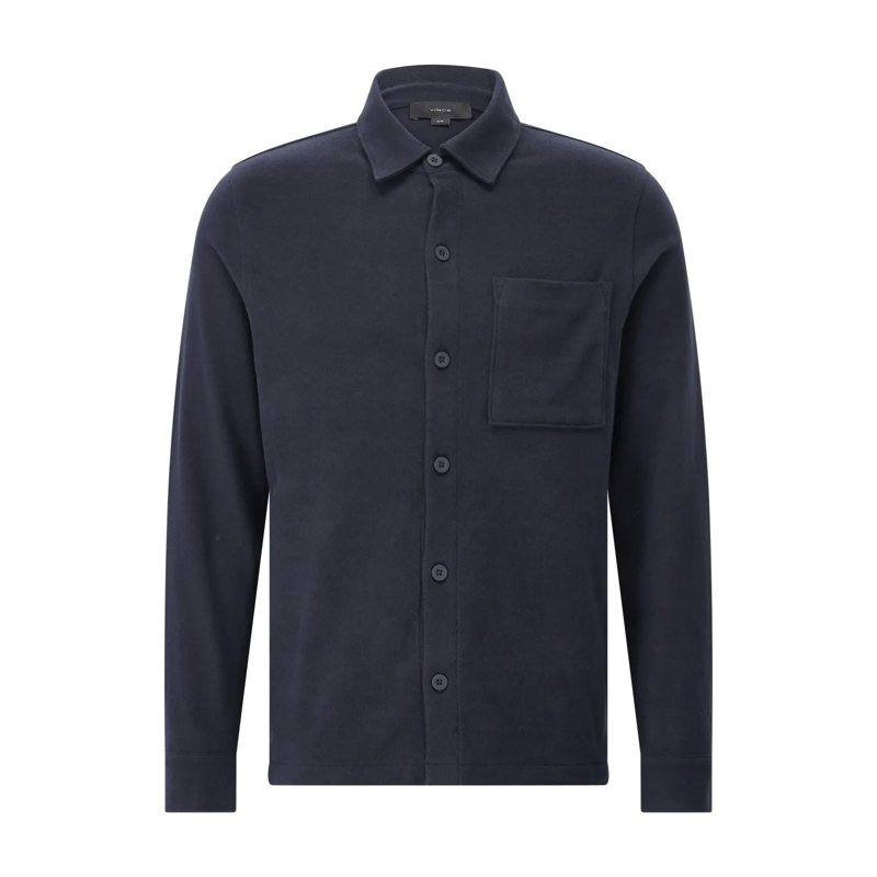 Vince Overgangsjas Overshirt aus Baumwolle Navy