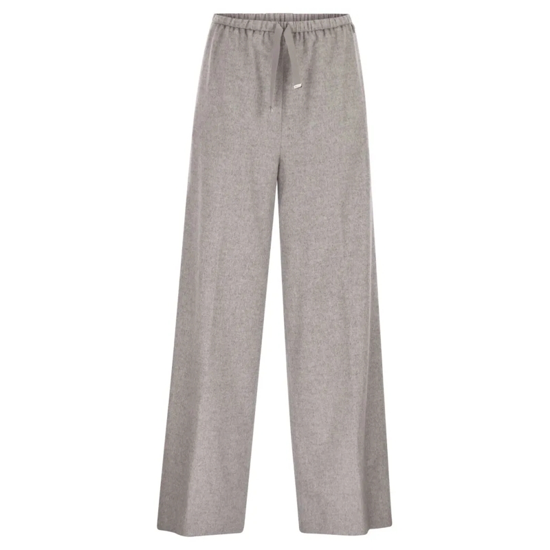 Herno  Resort Trousers In Cashmere And Silk Grey