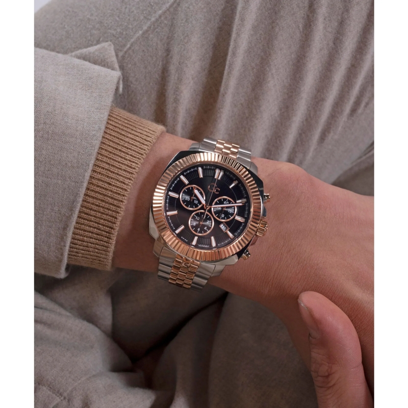 GC Quarzuhr Chronographenuhr Gc Flair Coussin silber(Image 5)