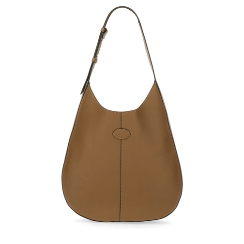 Tod's Schultertasche Brown Calfskin Hobo Bag Brown