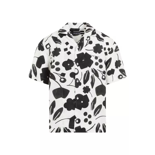 Jacquemus La Chemise Jean In Black And White White 